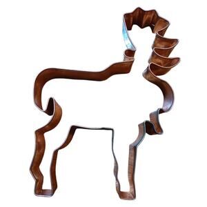 Cookie Cutter MOOSE REINDEER Heavy Copper Large 6.5" Tall Christmas Vintage